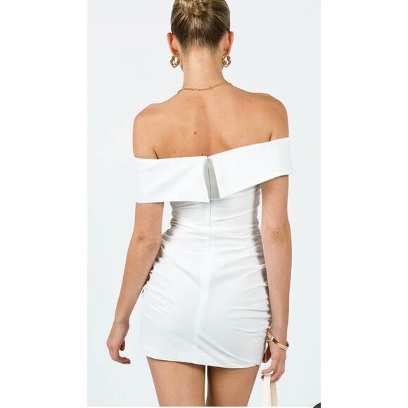 PRINCESS POLLY MARCIA MINI DRESS WHITE size US 2 (new) - Picture 5 of 9